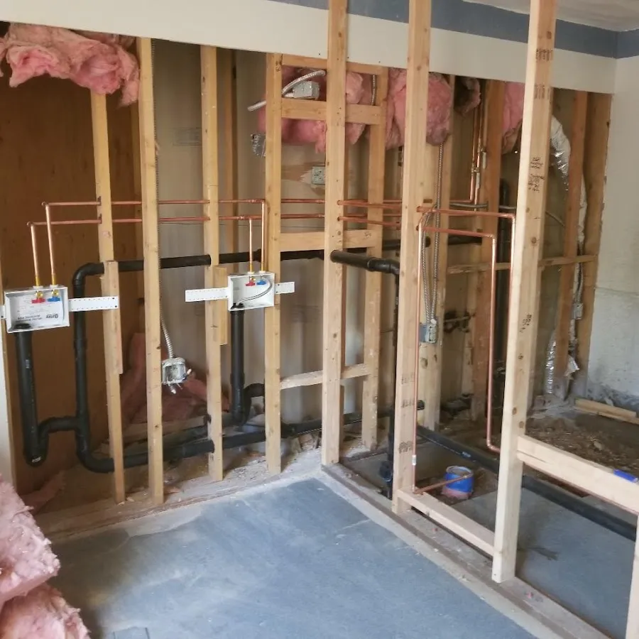 Copper pipe rough-in and plumbing installation in Sitka
